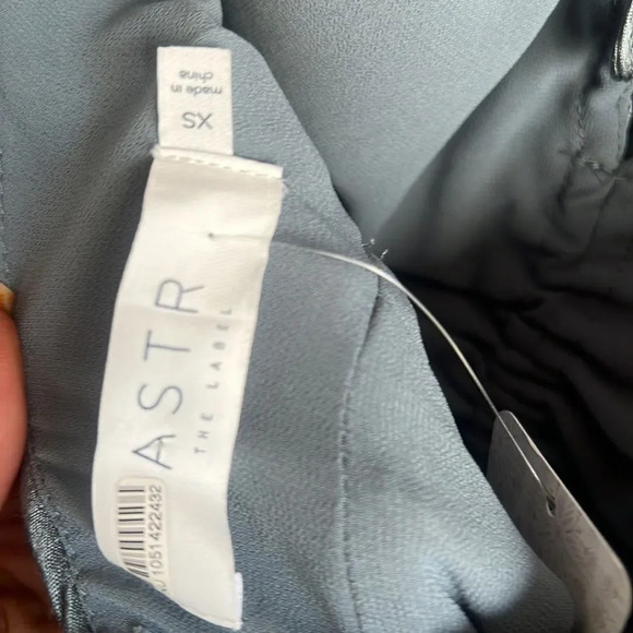 NEW ASTR THE LABEL TOLEDO RUCHED HALTER MIDI DRESS STEEL BLUECOLOR - Picture 8 of 12